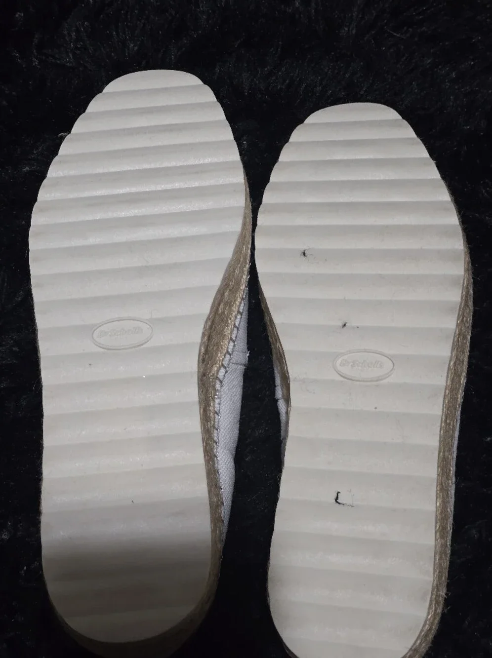 Dr. Scholl's Sunray White Canvas Espadrille Platform Slip-On Ladies Size 9.5